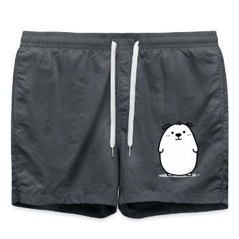 Mignon chien de dessin animé câlin - Short de bain - charbon - Devant - AI Model Male 185 light (185cm)
