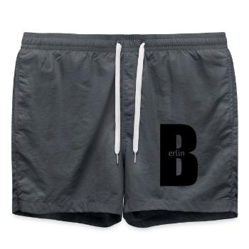 Berlin - Short de bain - charbon - Devant - AI Model Male 185 light (185cm)