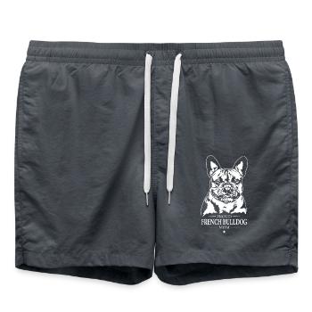 French Bulldog Mom Dog Dog Frenchie Wilsigns - Swim Trunks - anthracite - Front - AI Model Male 185 light (185cm)