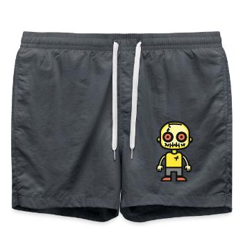 Zombie Halloween Drôle Drôle - Short de bain - charbon - Devant - AI Model Male 185 light (185cm)