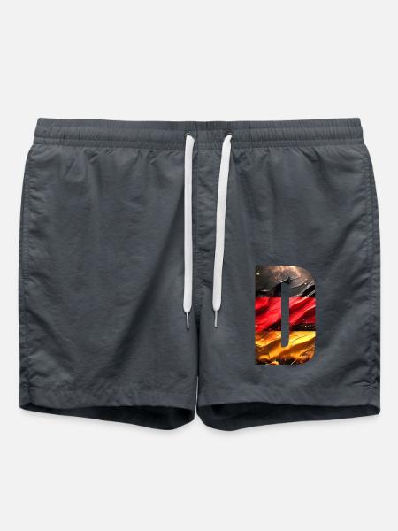 Flagge Deutschland - Badeshorts - Anthrazit