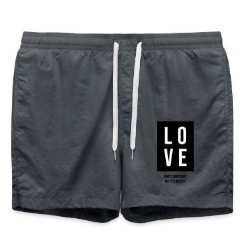 L’amour fait parfois mal, mais il en vaut la peine - Short de bain - charbon - Devant - AI Model Male 185 light (185cm)
