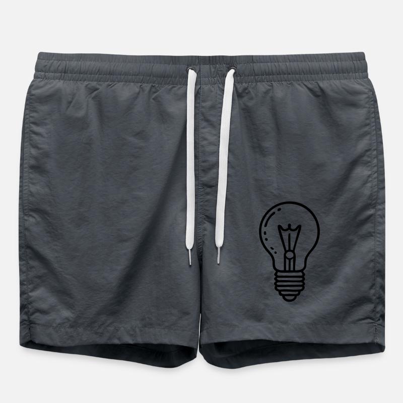 Light Bulb Idea - Swim Trunks - anthracite