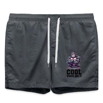 Gorilla Funny Cool - Swim Trunks - anthracite - Front - AI Model Male 185 light (185cm)