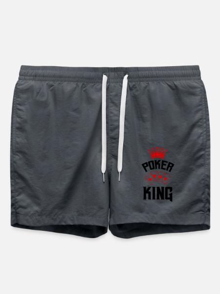 Poker King - Swim Trunks - anthracite