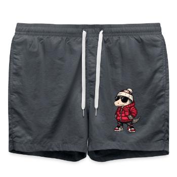 Armadillo Cool Comic - Swim Trunks - anthracite - Front - AI Model Male 185 light (185cm)