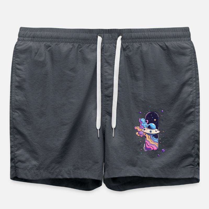UFO in window - Swim Trunks - anthracite