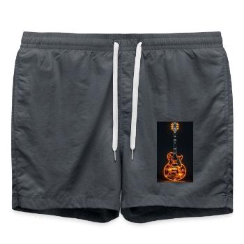 Feu de guitare - Short de bain - charbon - Devant - AI Model Male 185 light (185cm)