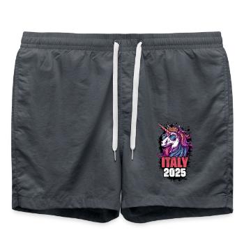 Italy 2025 Unicorn - Swim Trunks - anthracite - Front - AI Model Male 185 light (185cm)