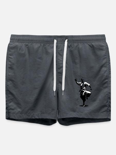 Shaolin Monk - Martial Arts Sticker - Swim Trunks - anthracite