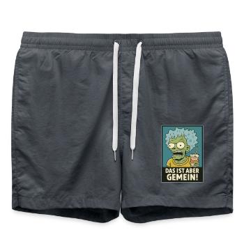 Zombie with Slush – That's mean! - Swim Trunks - anthracite - Front - AI Model Male 185 light (185cm)