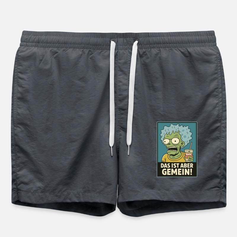Zombie with Slush – That's mean! - Swim Trunks - anthracite