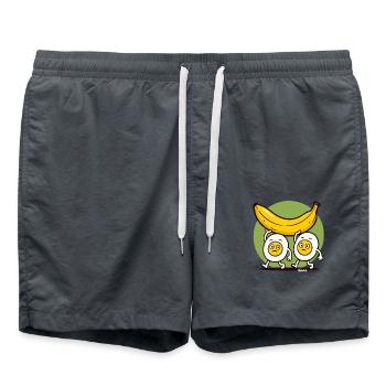 Two sad eggs carry a banana - Swim Trunks - anthracite - Front - AI Model Male 185 light (185cm)