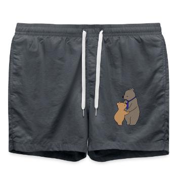 DaddyBear Umarmung - Badeshorts - Anthrazit - Vorne - AI Model Male 185 light (185cm)