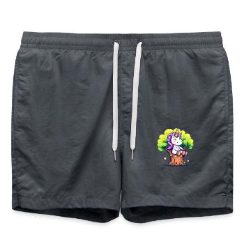 Einhorn - Badeshorts - Anthrazit - Vorne - AI Model Male 185 light (185cm)