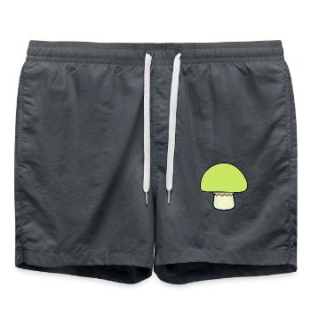 Champignon vert, champignons verts - Short de bain - charbon - Devant - AI Model Male 185 light (185cm)