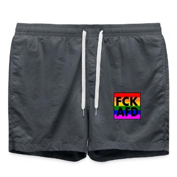 Fck afd - Swim Trunks - anthracite - Front - AI Model Male 185 light (185cm)