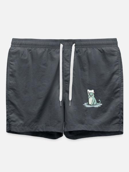 cute mythical creature fred on iPhone - Badeshorts - Anthrazit
