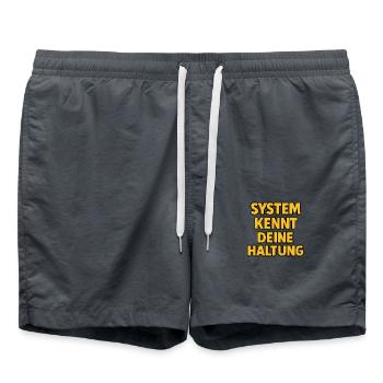 Le système connaît votre attitude - Short de bain - charbon - Devant - AI Model Male 185 light (185cm)