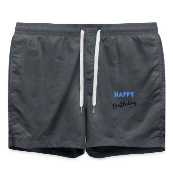 JAHRESTAG. ALLES GUTE ZUM GEBURTSTAG!. ALLES GUTE ZUM GEBURTSTAG! - Badeshorts - Anthrazit - Vorne - AI Model Male 185 light (185cm)