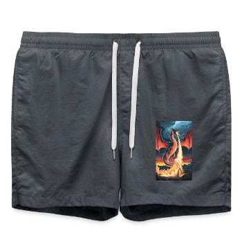 FEUERSPEIENDER DRACHE - Badeshorts - Anthrazit - Vorne - AI Model Male 185 light (185cm)