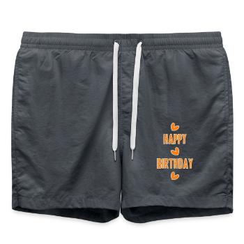 ALLES GUTE ZUM GEBURTSTAG. ALLES GUTE ZUM GEBURTSTAG. JAHRESTAG. - Badeshorts - Anthrazit - Vorne - AI Model Male 185 light (185cm)