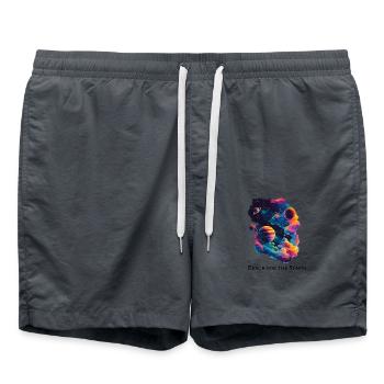 Reach for the Stars! - Badeshorts - Anthrazit - Vorne - AI Model Male 185 light (185cm)