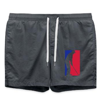 Bleu rouge golf - Short de bain - charbon - Devant - AI Model Male 185 light (185cm)