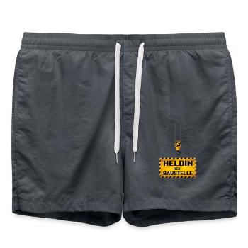Heldin der Baustelle - Badeshorts - Anthrazit - Vorne - AI Model Male 185 light (185cm)