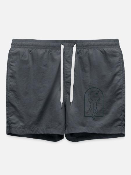 BOHO-Mond baumelt und Sterne - Badeshorts - Anthrazit