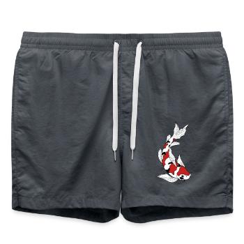 Carpe Koi - Short de bain - charbon - Devant - AI Model Male 185 light (185cm)