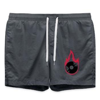 Musique de disque vinyle Fire - Short de bain - charbon - Devant - AI Model Male 185 light (185cm)