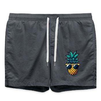 Cute Monkey Angel - Animal Fantasy Design - Swim Trunks - anthracite - Front - AI Model Male 185 light (185cm)