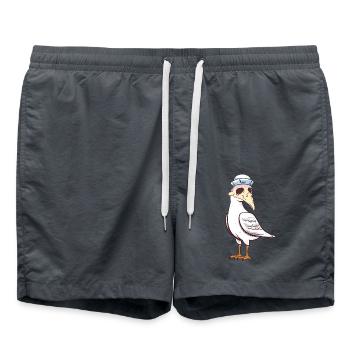 maritim Halloween Möwe Möwen Matrose - Badeshorts - Anthrazit - Vorne - AI Model Male 185 light (185cm)