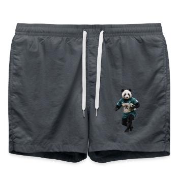 Panda sportif - Short de bain - charbon - Devant - AI Model Male 185 light (185cm)