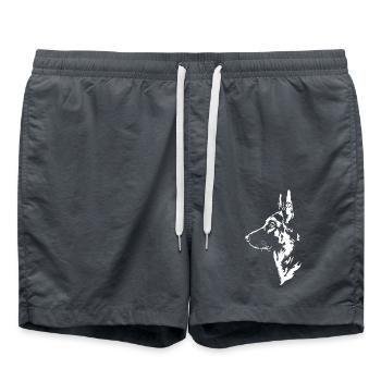 Deutscher Schäferhund Hund Hunde Wilsigns - Badeshorts - Anthrazit - Vorne - AI Model Male 185 light (185cm)