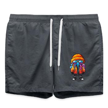Qualle Winter - Badeshorts - Anthrazit - Vorne - AI Model Male 185 light (185cm)