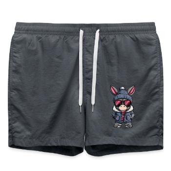 Esel Winter - Badeshorts - Anthrazit - Vorne - AI Model Male 185 light (185cm)