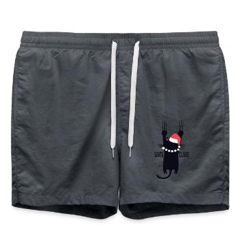 Griffes du Père Noël - Short de bain - charbon - Devant - AI Model Male 185 light (185cm)