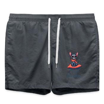 Sphyny Chat Nu Chat Nu Chat Persan - Short de bain - charbon - Devant - AI Model Male 185 light (185cm)