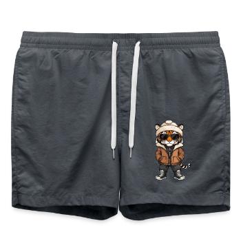 Tiger Cool Bande dessinée - Short de bain - charbon - Devant - AI Model Male 185 light (185cm)