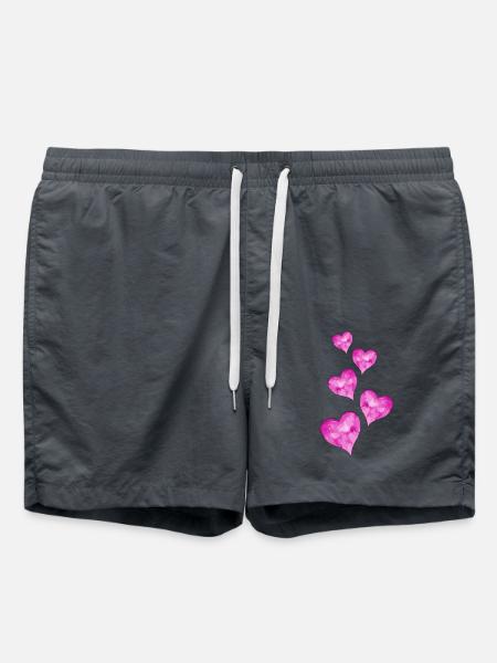 Hearts Symbol Wedding - Swim Trunks - anthracite