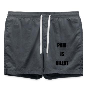 PAIN IS SILENT Impact - Badeshorts - Anthrazit - Vorne - AI Model Male 185 light (185cm)
