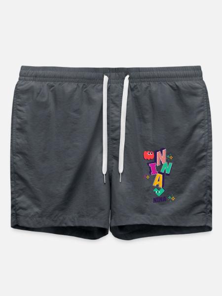 Nina Name First Name Nini Name Ninachen - Badeshorts - Anthrazit