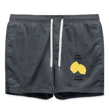 Easy Peasy Lemon Squeezy - Gift Idea - Gift - Swim Trunks - anthracite - Front - AI Model Male 185 light (185cm)
