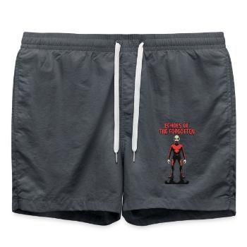 Echoes of the Forgotten – Düsteres Horror-Design - Badeshorts - Anthrazit - Vorne - AI Model Male 185 light (185cm)