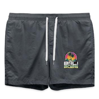 Palmiers de vacances à Bali 2025 - Short de bain - charbon - Devant - AI Model Male 185 light (185cm)