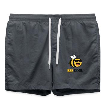 Bee Cool - Drôle d’abeille à lunettes de soleil - Short de bain - charbon - Devant - AI Model Male 185 light (185cm)