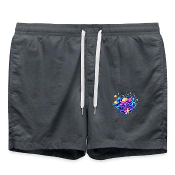 Glücklich - Badeshorts - Anthrazit - Vorne - AI Model Male 185 light (185cm)