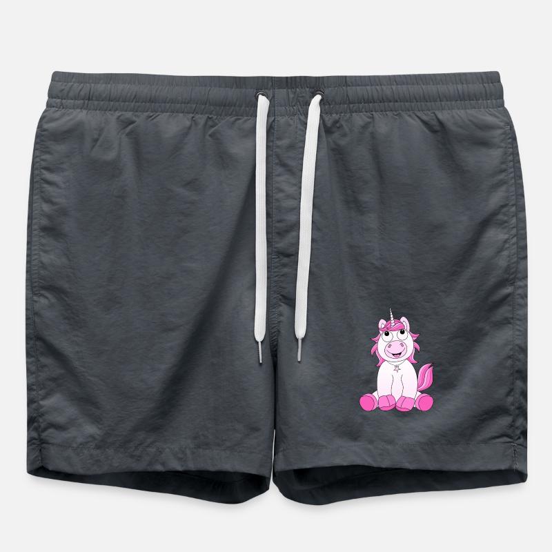 Unicorn pink - Swim Trunks - anthracite
